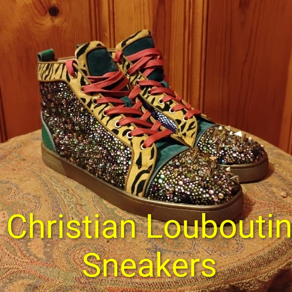 Christian Louboutin Multicolor Studded High-Tops
